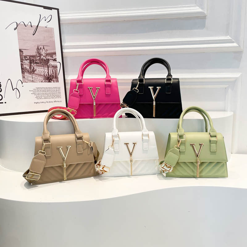 Womens Fashion Solid-Color Tassel Crossbody Bag THRU7