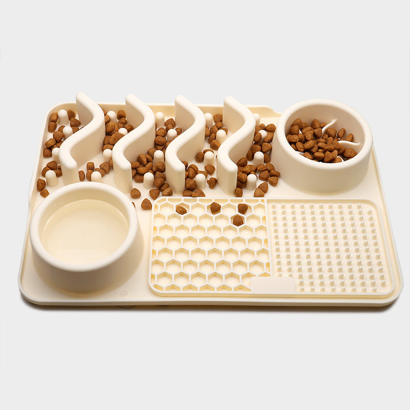 Dog Silicone Licking Pad Pet Licking Mat Silicone Smelling Mat Multifunctional Food Bowl Pets Supplies THRU7