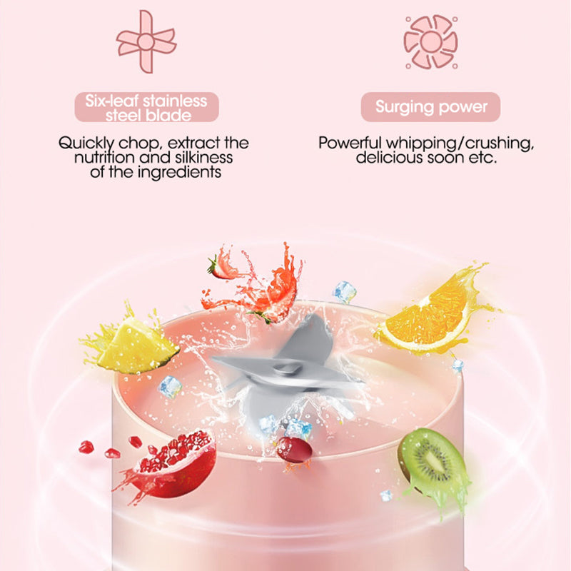 Multi-Function Portable Blender Electric Juicer Cup Sports Bottle Fruit Blender USB Rechargeable Smoothie Blender Fruits Juicer Extractor THRU7
