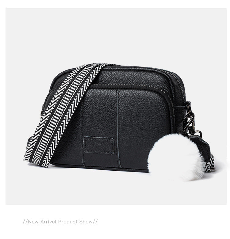 Genuine Leather Womens New Trendy Fashionable Versatile Single-shoulder Bag THRU7