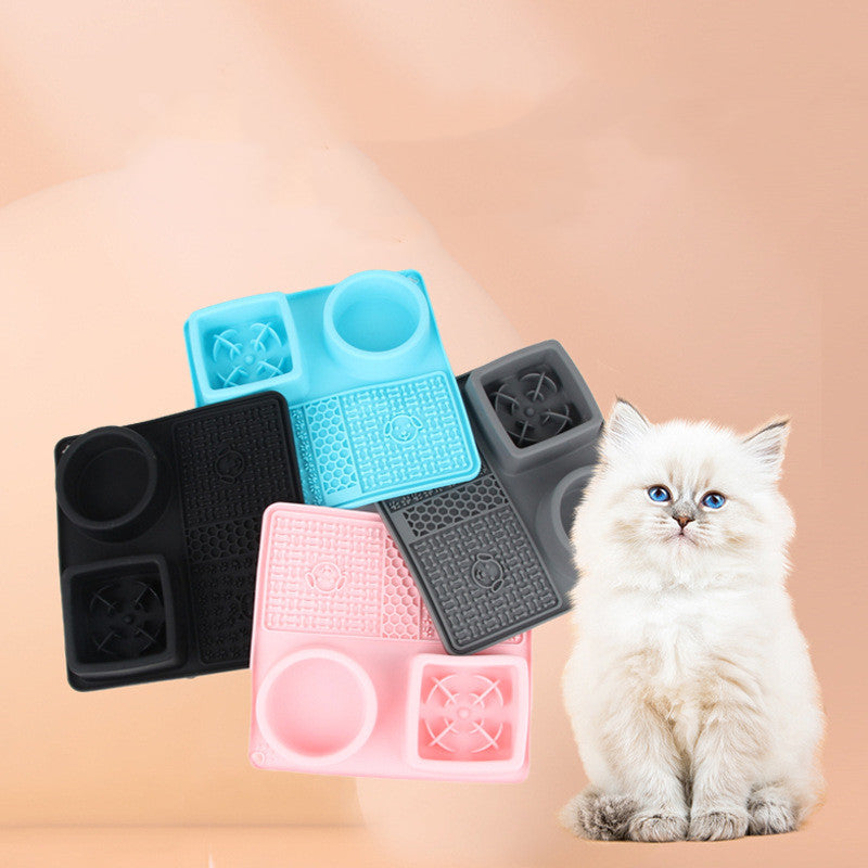 Silicone Multifunctional Pet Slow Feeding Bowl Licking Mat THRU7