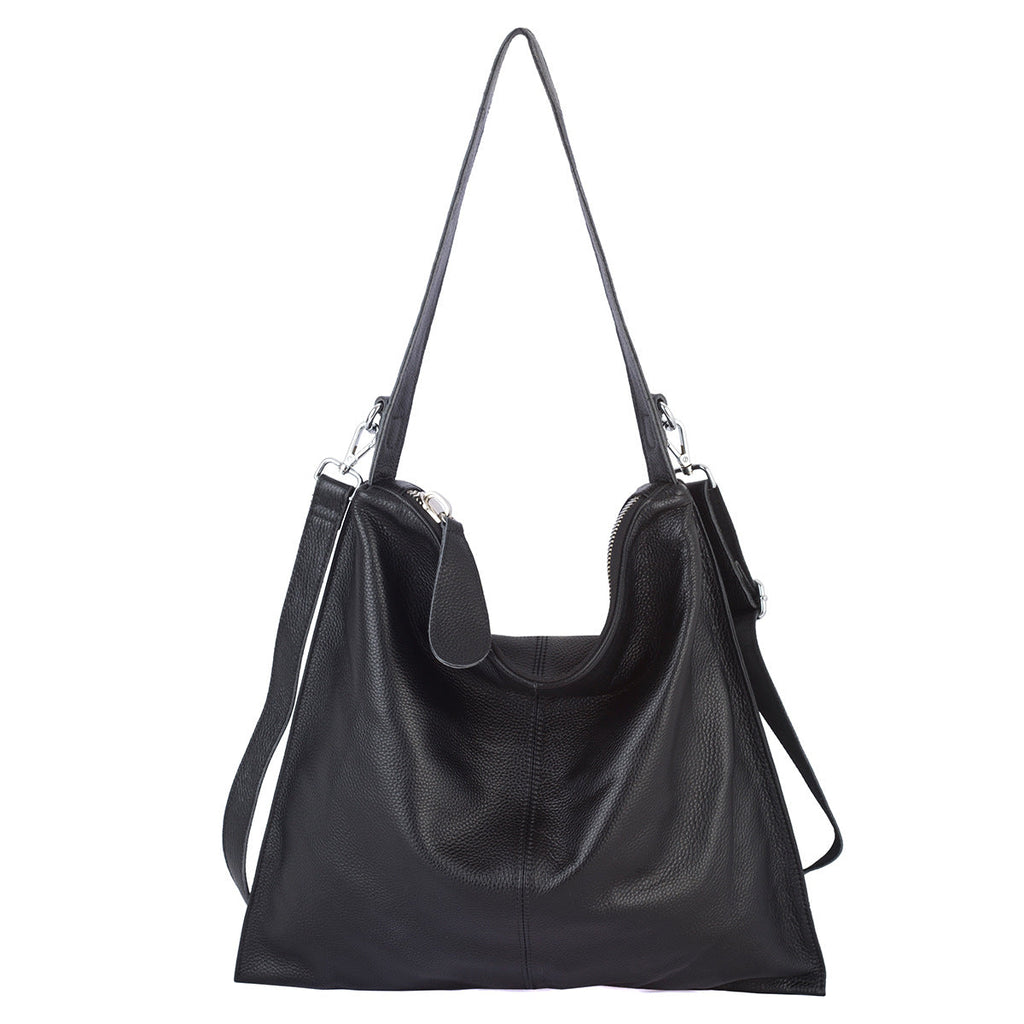 Large Capacity Leather Womens Shoulder Bag THRU7