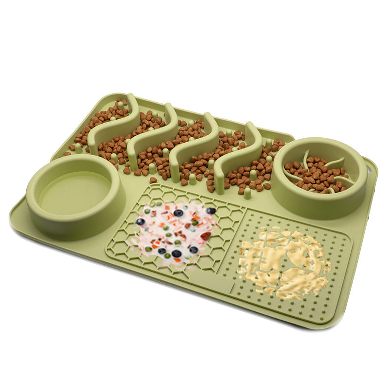 Dog Silicone Licking Pad Pet Licking Mat Silicone Smelling Mat Multifunctional Food Bowl Pets Supplies THRU7