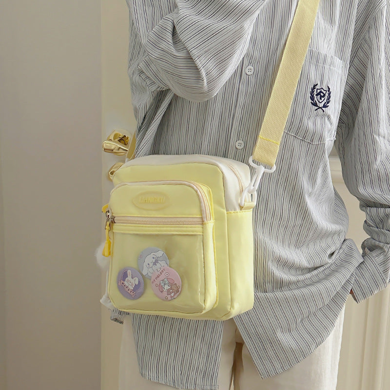 Crossbody Bag Girl Students' Personality Contrast Color THRU7