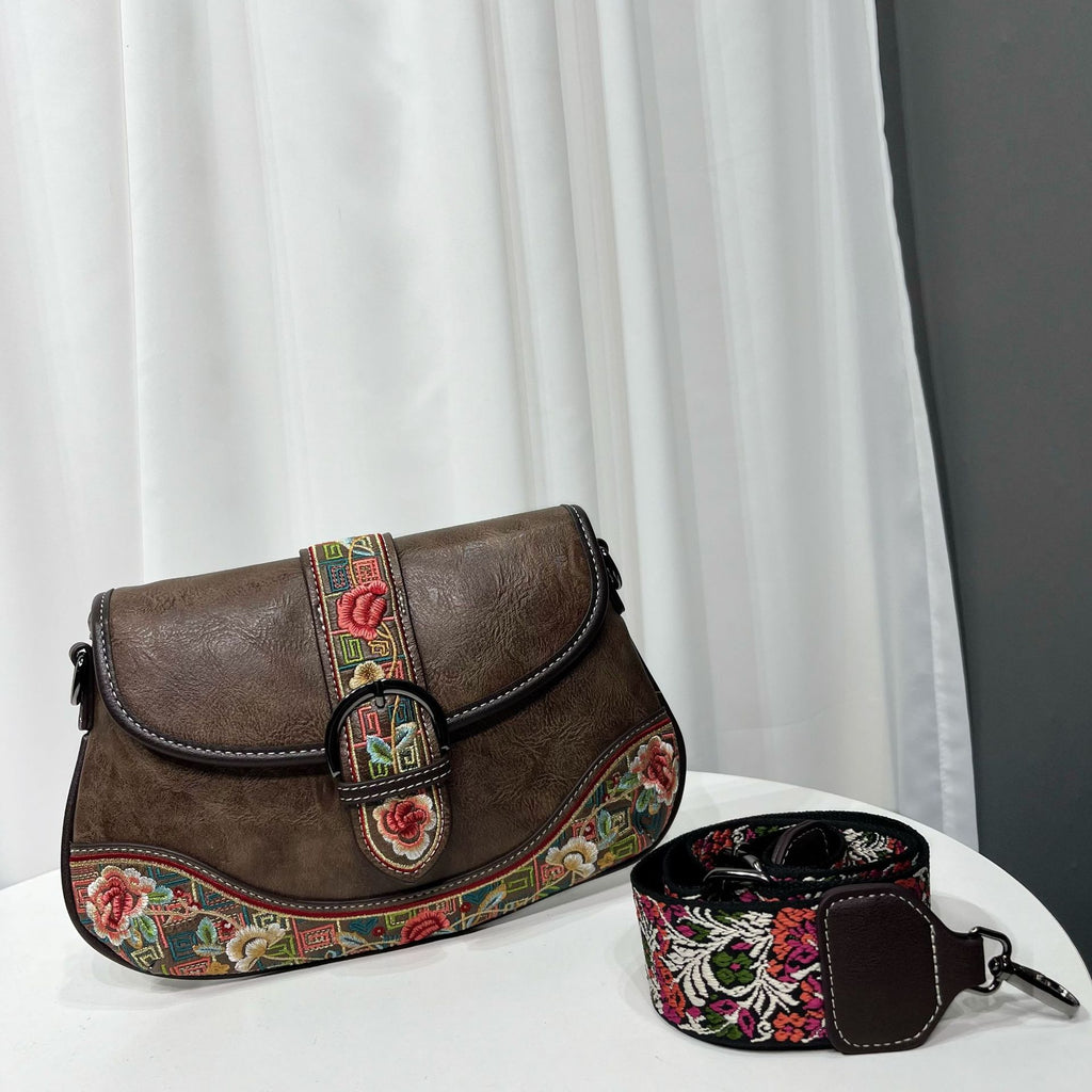 Retro Chinese-style Embroidered Crossbody Bag For Women THRU7