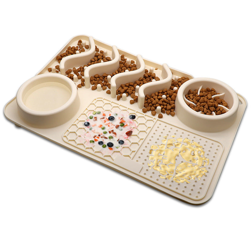 Dog Silicone Licking Pad Pet Licking Mat Silicone Smelling Mat Multifunctional Food Bowl Pets Supplies THRU7