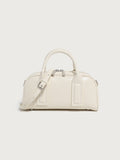 Womens Soft Leather Simple Tote Crossbody Bag With Large Capacity THRU7