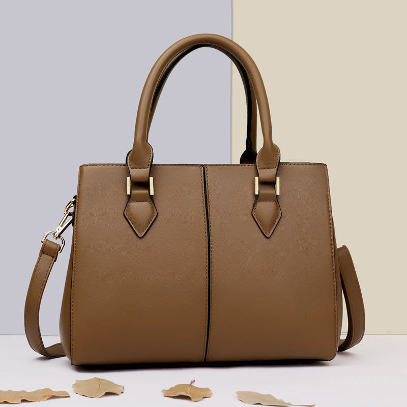 Womens Commuter Soft Leather Large-Capacity Crossbody Shoulder Bag THRU7
