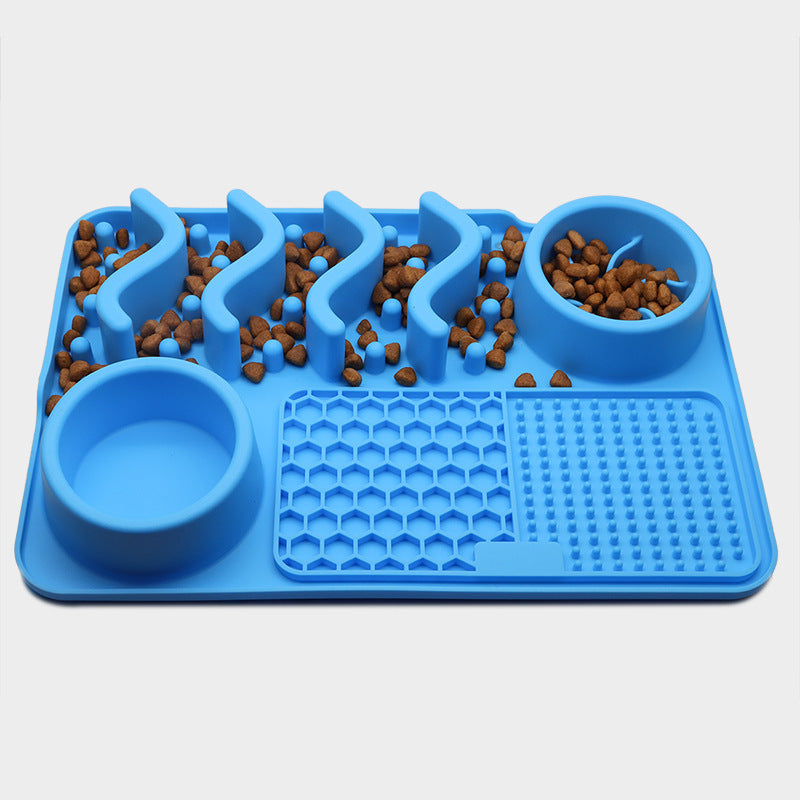 Dog Silicone Licking Pad Pet Licking Mat Silicone Smelling Mat Multifunctional Food Bowl Pets Supplies THRU7