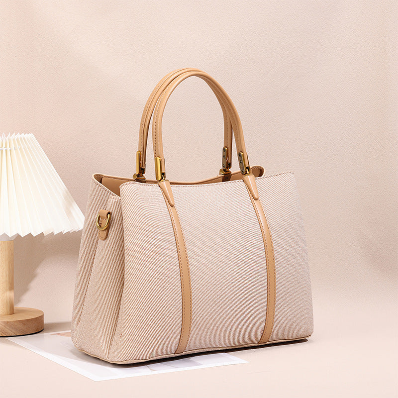 Sophisticated Womens Commuter Bag Spacious Solid-color Tote With A Light-luxury Premium Texture THRU7