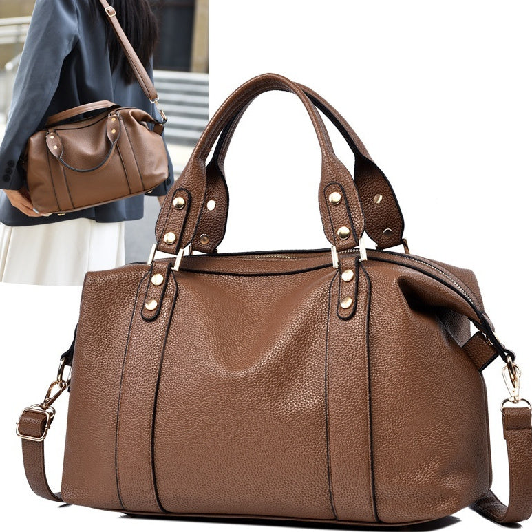 Retro Simple Large-Capacity Shoulder Crossbody Bag THRU7