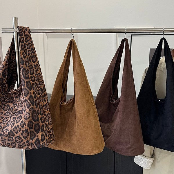 Simple Solid-Color Large-Capacity Tote Bag For Women THRU7
