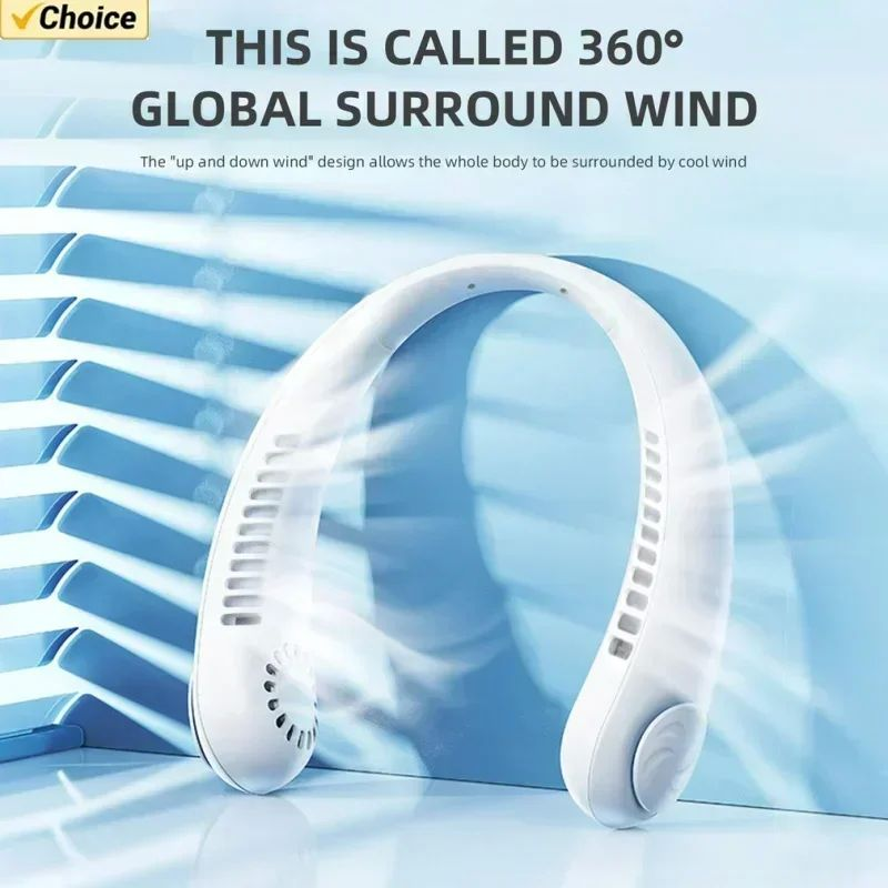 Portable Mini Neck Hanging Fan USB Rechargeable Wearable For THRU7