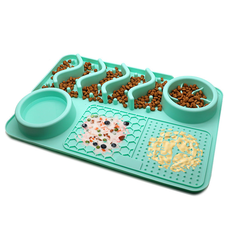 Dog Silicone Licking Pad Pet Licking Mat Silicone Smelling Mat Multifunctional Food Bowl Pets Supplies THRU7