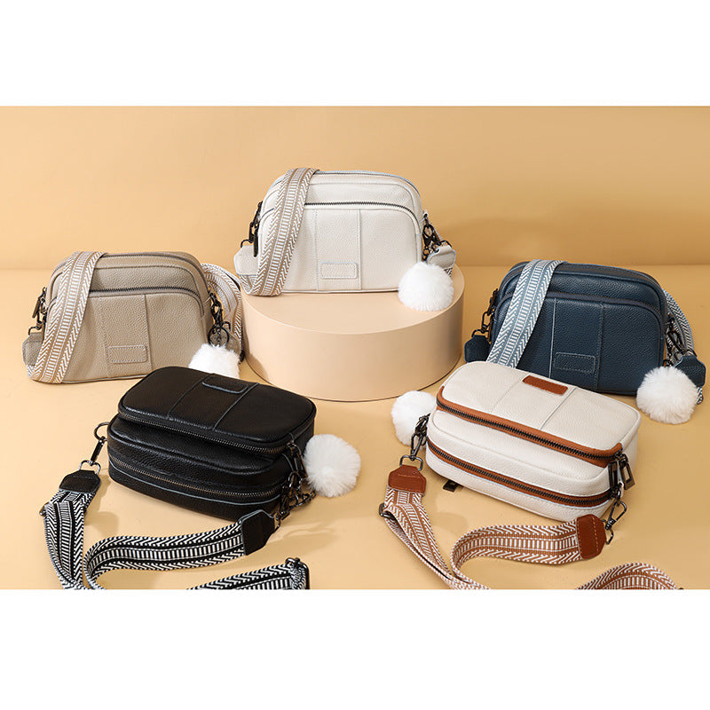Genuine Leather Womens New Trendy Fashionable Versatile Single-shoulder Bag THRU7