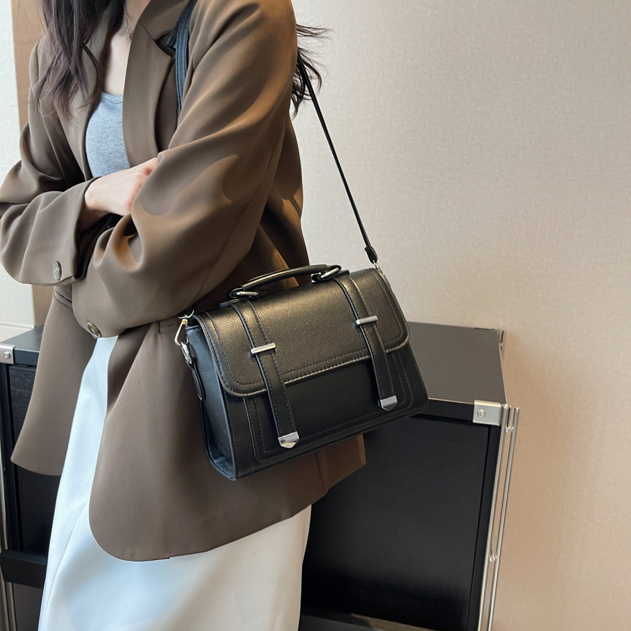 Stylish Minimalist Versatile Crossbody Shoulder Bag For Women THRU7