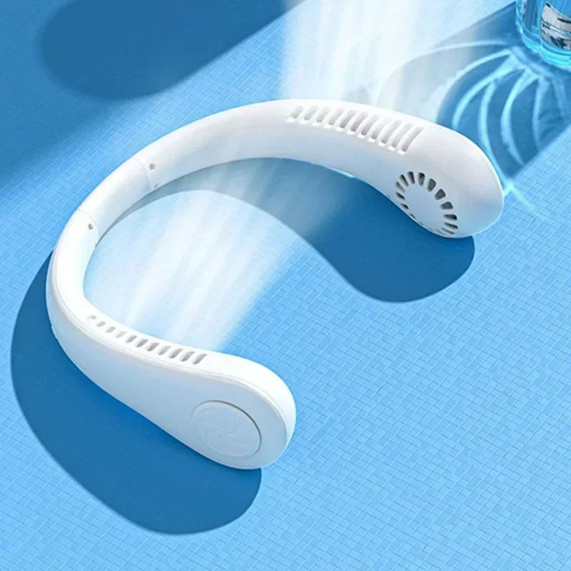 Portable Mini Neck Hanging Fan USB Rechargeable Wearable For THRU7