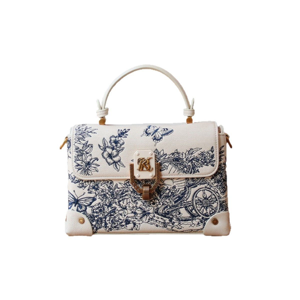 Light-luxury Intricately Embroidered Tote Shoulder Or Crossbody Bag For Women THRU7