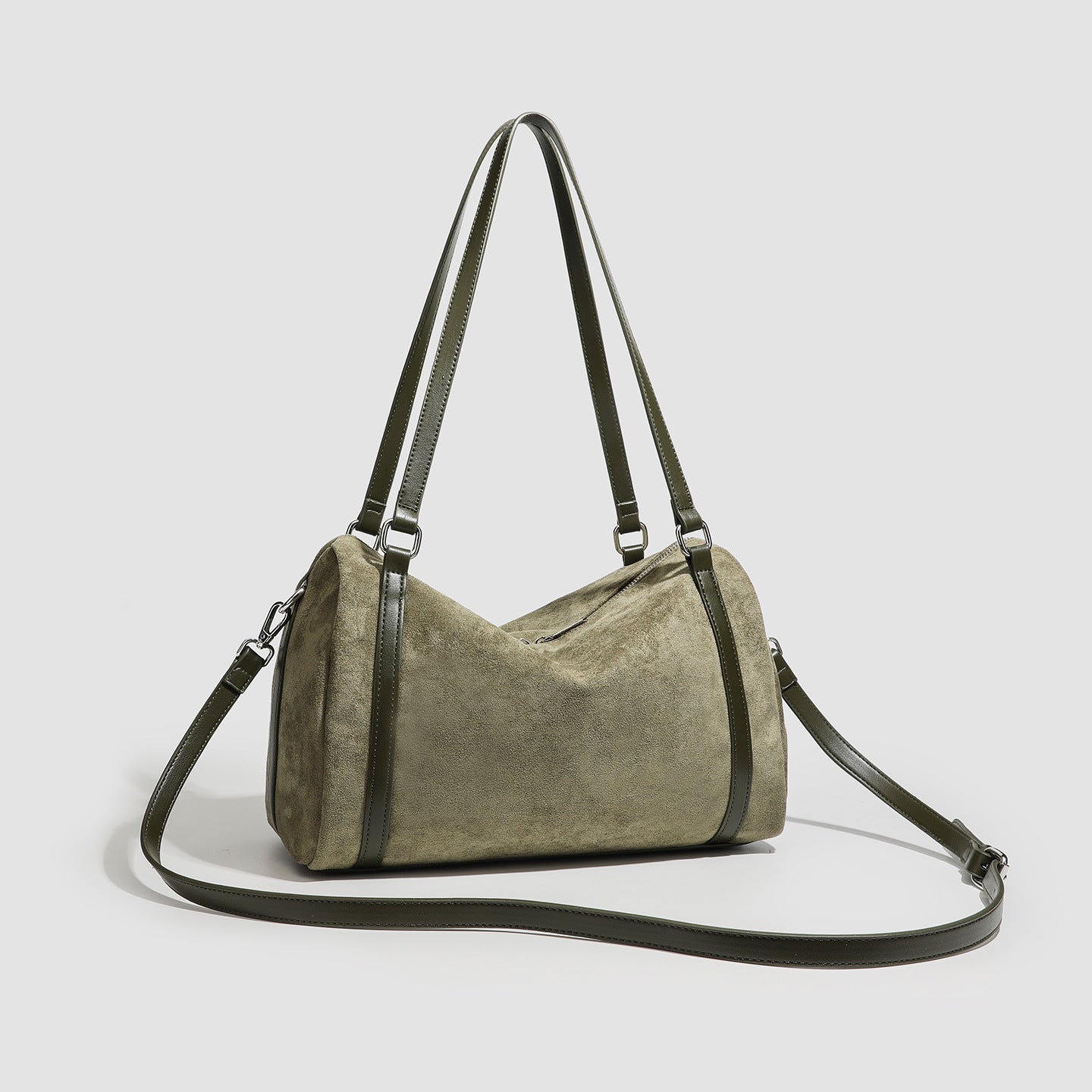 Retro Suede Tote Bag Womens Large-Capacity Crossbody Bag THRU7