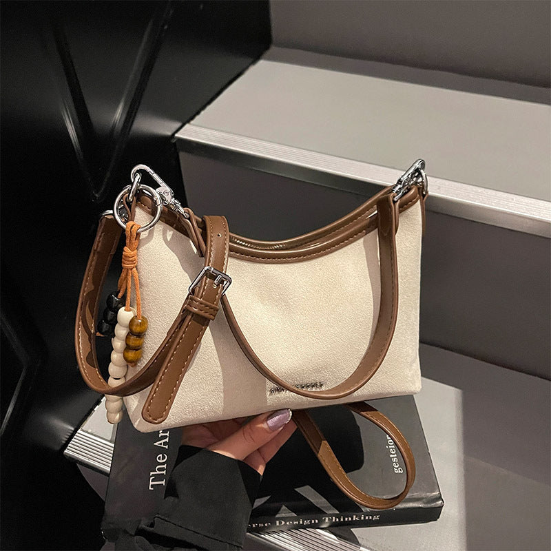 Korean-style Solid-Color Minimalist Versatile ShoulderCrossbody Bag For Women THRU7