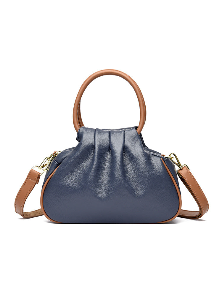 Large-capacity Pleated Crossbody Shoulder Bag For Women THRU7