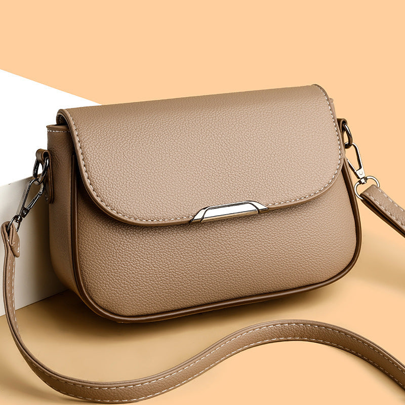 Womens High- Elegant Large Flap Mailbag ShoulderCrossbody Bag THRU7