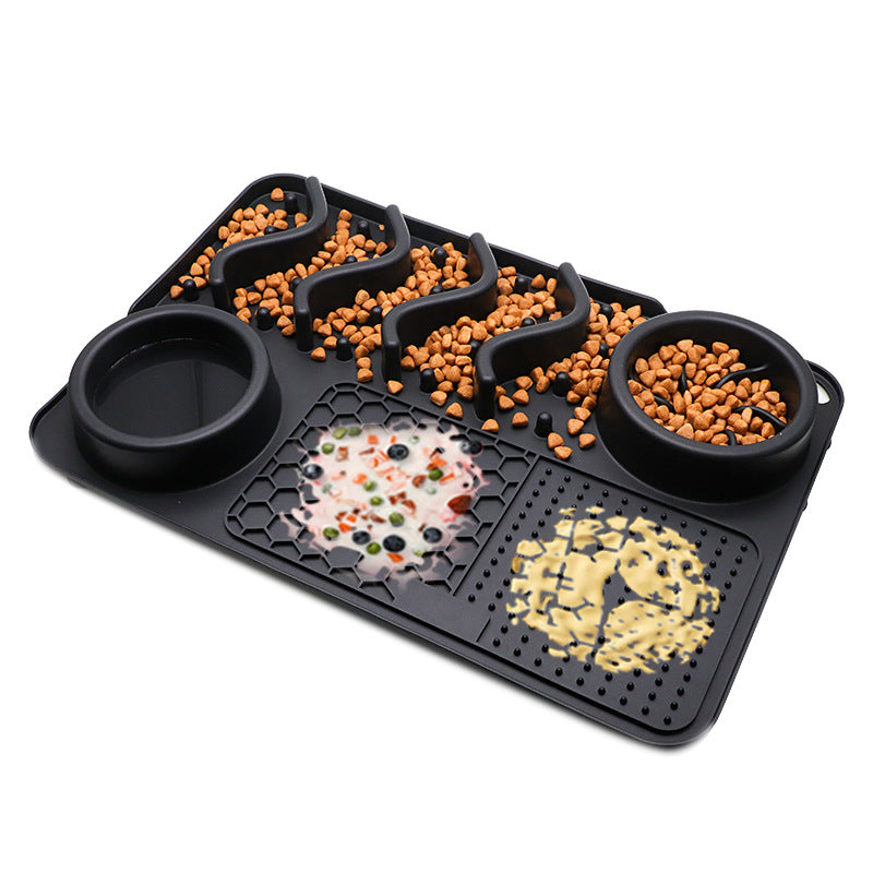 Dog Silicone Licking Pad Pet Licking Mat Silicone Smelling Mat Multifunctional Food Bowl Pets Supplies THRU7
