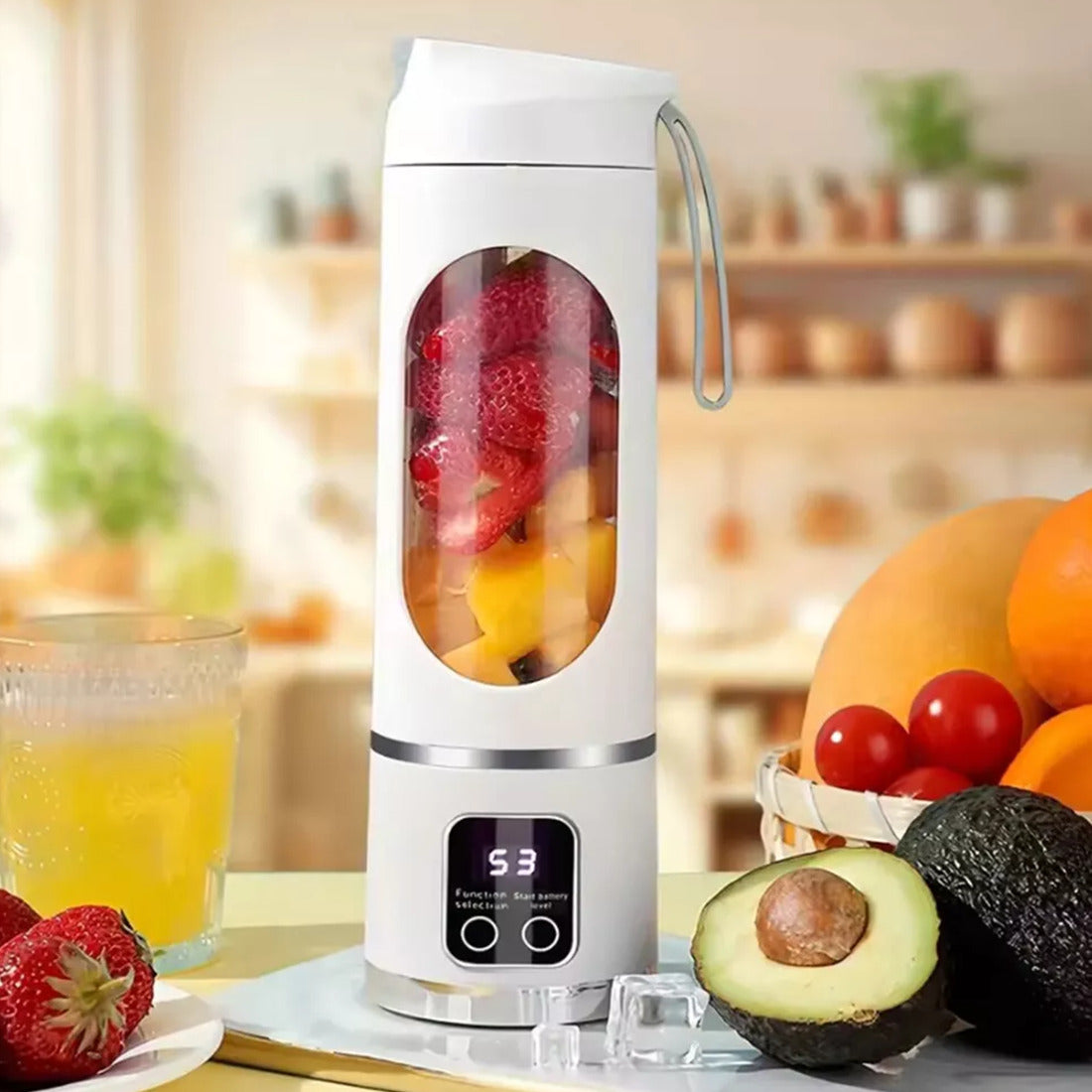 Portable USB Rechargeable Juicer Cup Electric Mixer Blender Smoothie Maker 450ml THRU7