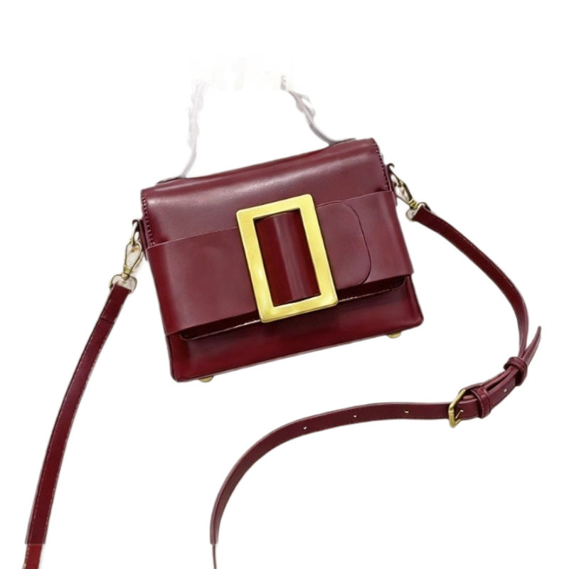 Womens Sleek High-end Patent Leather Crossbody Bag THRU7