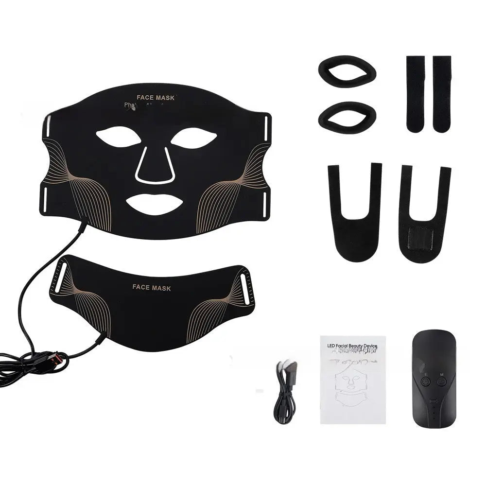 Silicone Facial Mask Rechargeable LED Photon Rejuvenation THRU7