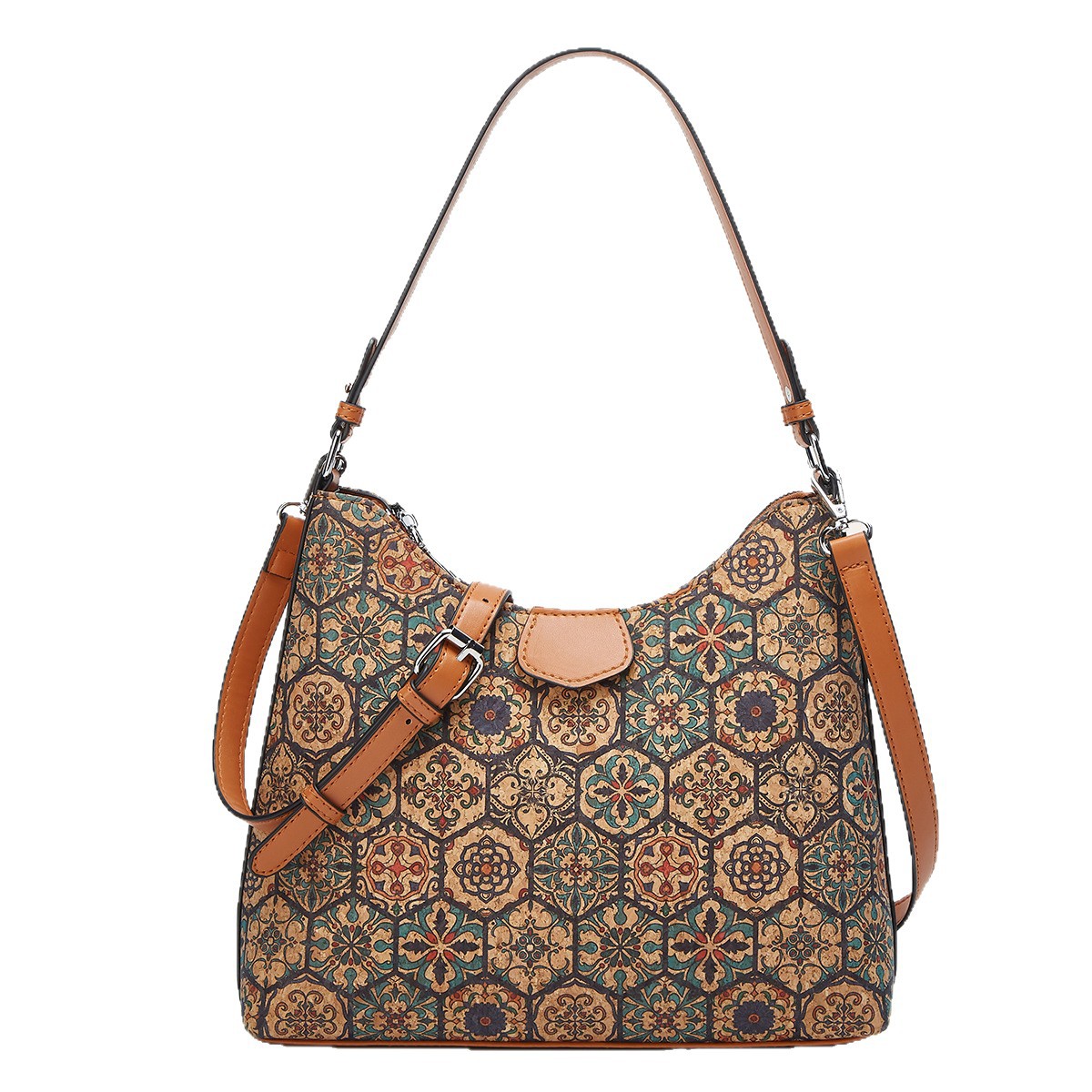 Retro-printed Ethnic-style Tote Shoulder Or Crossbody Bag THRU7