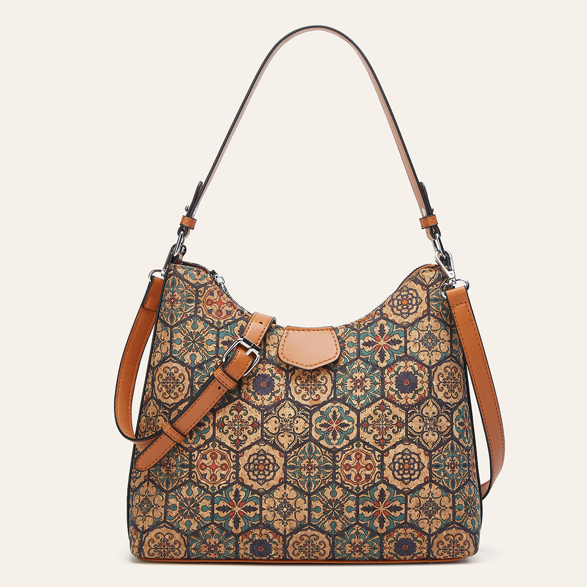 Retro-printed Ethnic-style Tote Shoulder Or Crossbody Bag THRU7