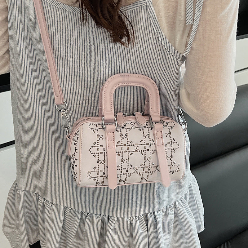 Korean-style Minimalist Versatile Niche Cylindrical Tote Bag THRU7
