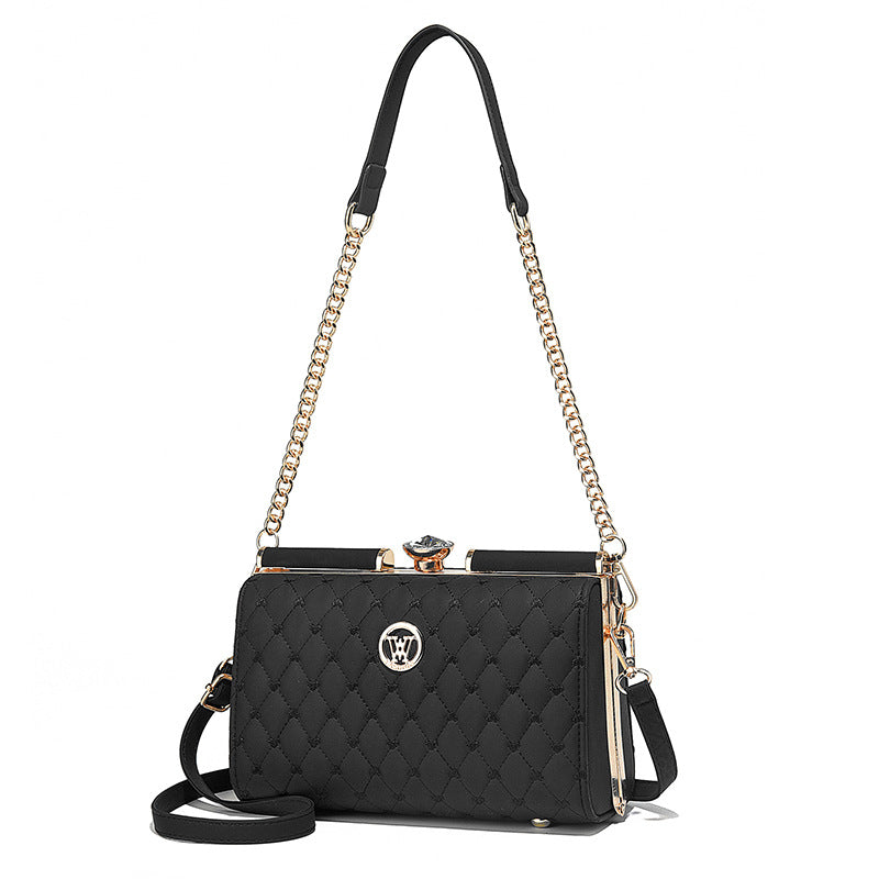 Niche Trendy Diamond-quilted Shoulder Bag With A Premium Texture THRU7