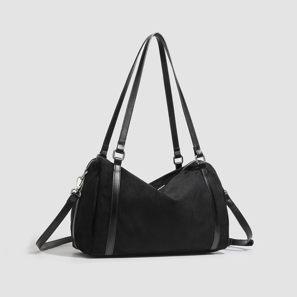 Retro Suede Tote Bag Womens Large-Capacity Crossbody Bag THRU7