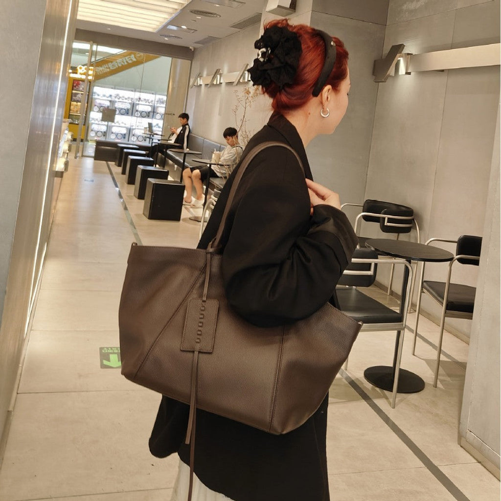 Single-Shoulder Genuine Leather Crossbody Bag Commuter All-Match Womens Bag THRU7