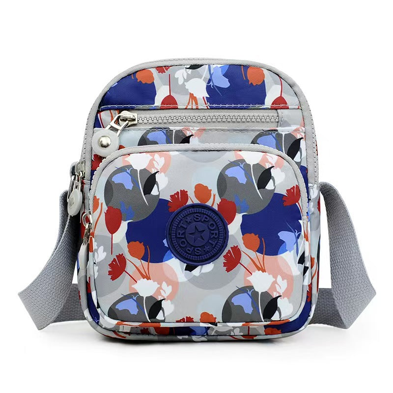 Lightweight Multi-Layer Oxford Cloth Crossbody Fashionable Small Square Bag THRU7