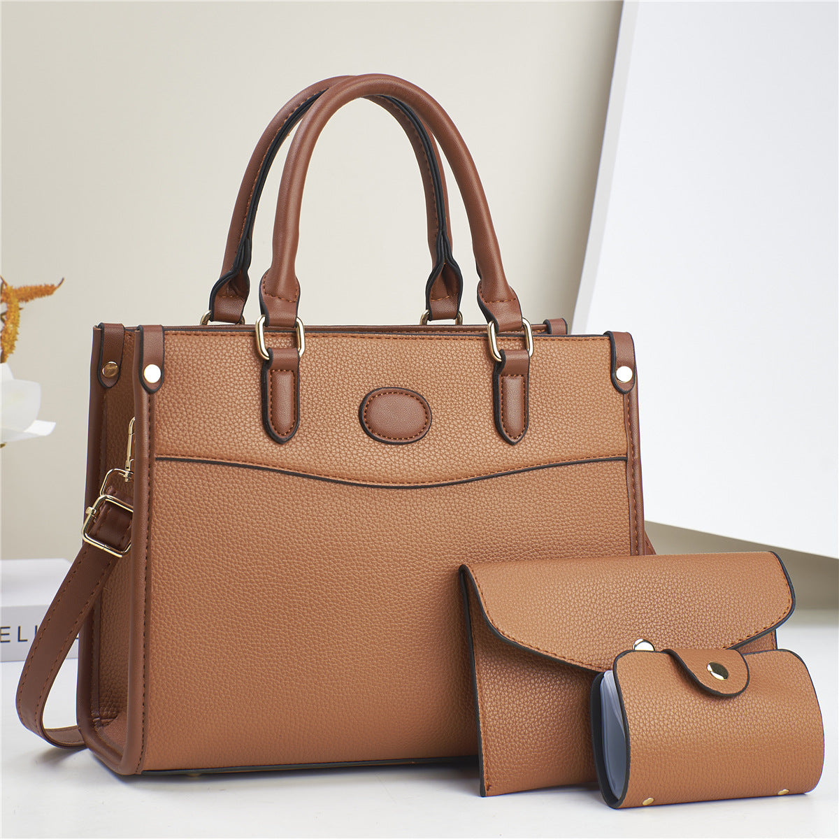 Stylish Three-Piece Shoulder Bag Set For Women Mother-and-Child Bags THRU7
