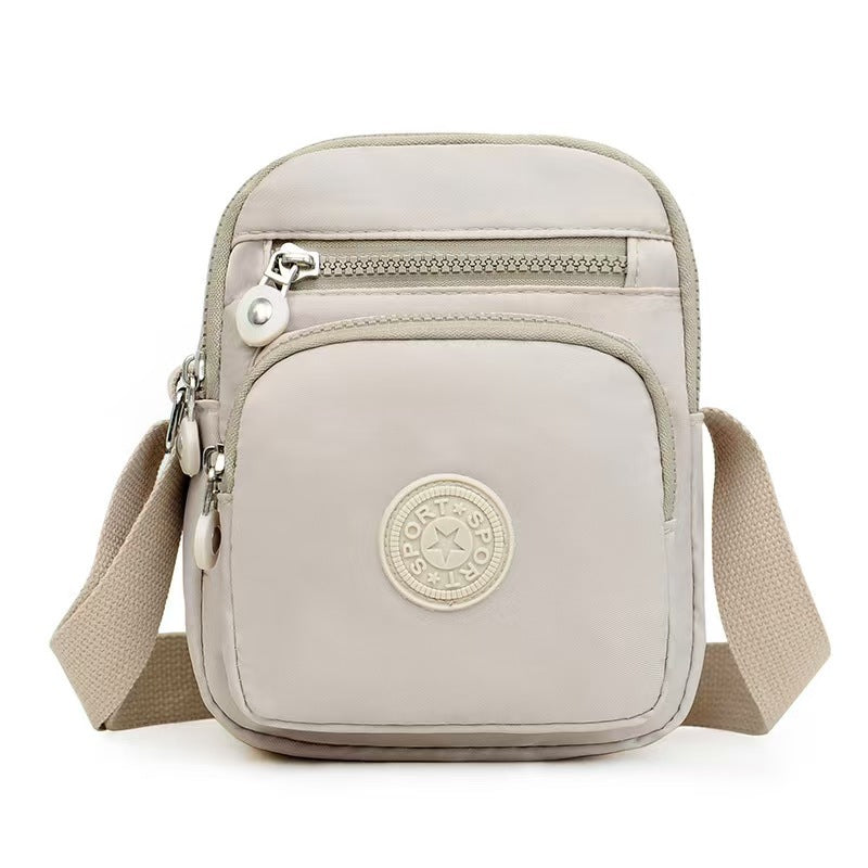 Lightweight Multi-Layer Oxford Cloth Crossbody Fashionable Small Square Bag THRU7