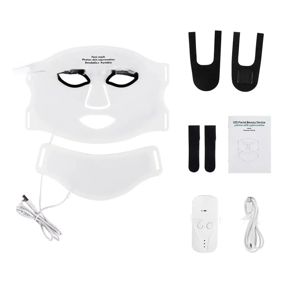 Silicone Facial Mask Rechargeable LED Photon Rejuvenation THRU7