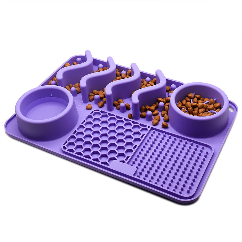 Dog Silicone Licking Pad Pet Licking Mat Silicone Smelling Mat Multifunctional Food Bowl Pets Supplies THRU7