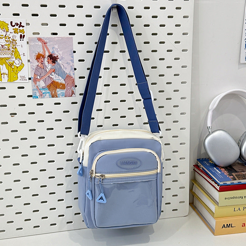 Crossbody Bag Girl Students' Personality Contrast Color THRU7