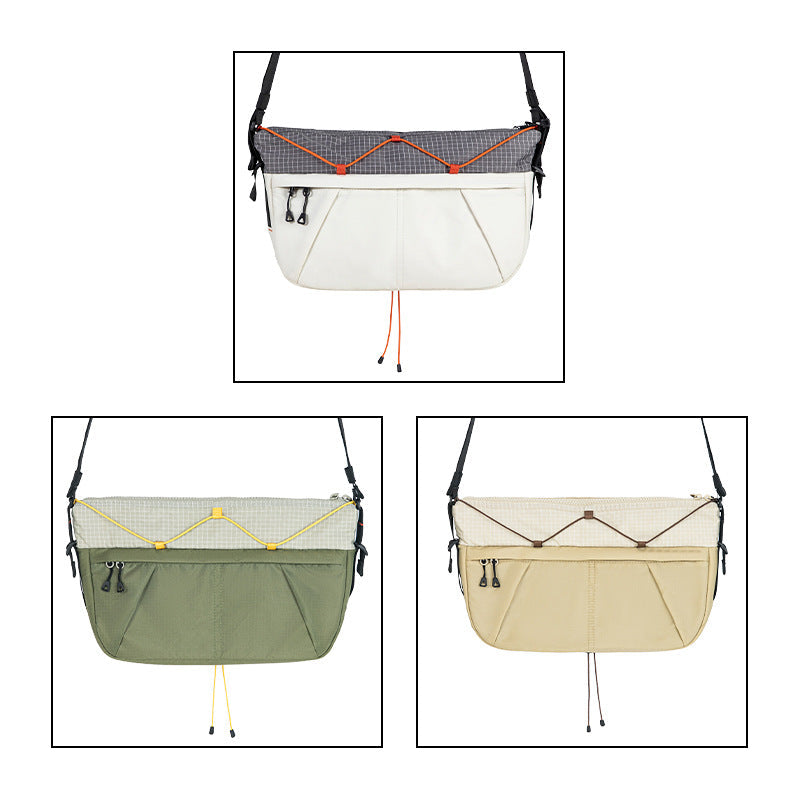Portable Large-Capacity Crossbody Bag Contrasting Colors Versatile Travel Shoulder Bag THRU7