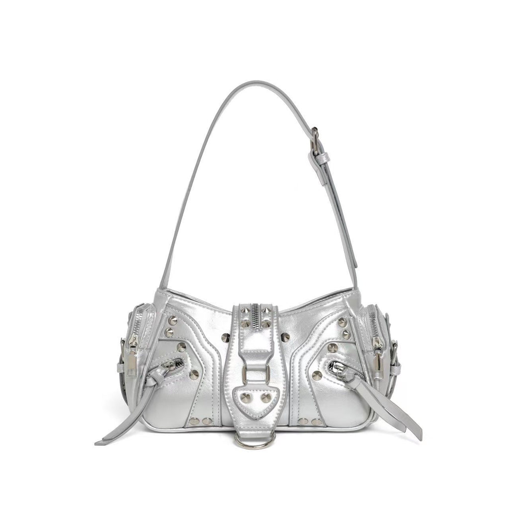 Edgy Y2k-style Single-shoulder Commuter Crossbody Biker Bag THRU7