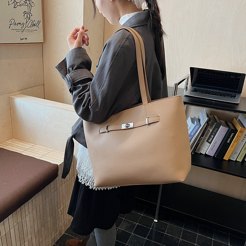 Simple Versatile Large-capacity Tote Bag For Women THRU7