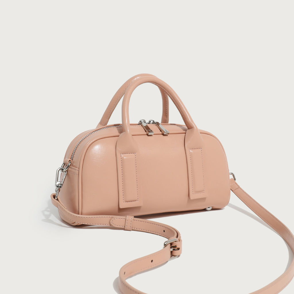 Womens Soft Leather Simple Tote Crossbody Bag With Large Capacity THRU7