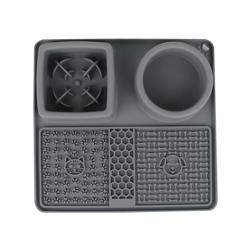 Silicone Multifunctional Pet Slow Feeding Bowl Licking Mat THRU7