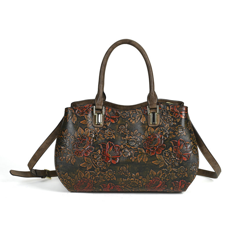 Retro Large-Capacity Handheld Shoulder Bag THRU7