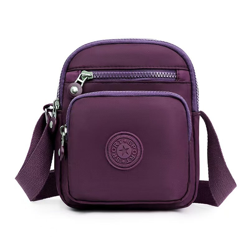 Lightweight Multi-Layer Oxford Cloth Crossbody Fashionable Small Square Bag THRU7
