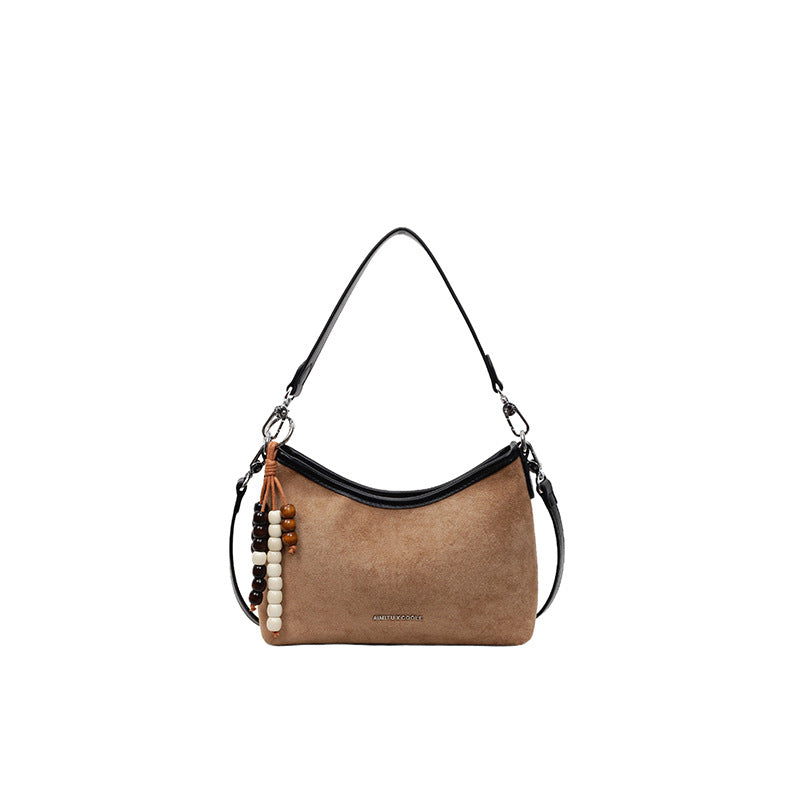 Korean-style Solid-Color Minimalist Versatile ShoulderCrossbody Bag For Women THRU7